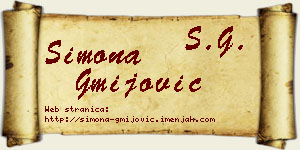 Simona Gmijović vizit kartica
